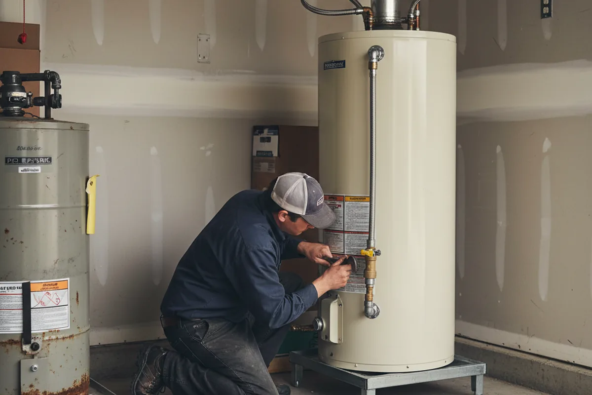 Water heater and shutoff valve replacement in Oil Springs